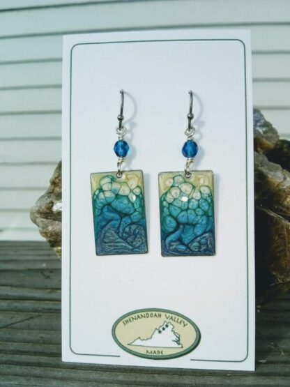 Summer Blues small rectangle earrings by Shenandoah Valley Made