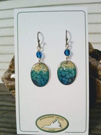 Summer Blues small oval earrings by Shenandoah Valley Made